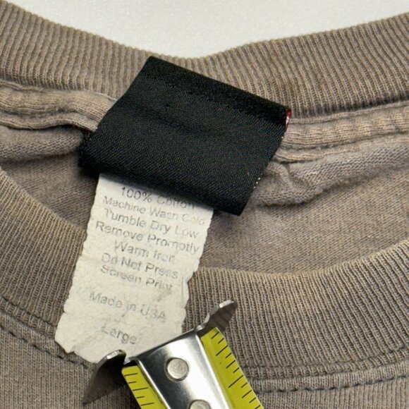 Vintage Lucky 13 T Shirt Mens Large Y2K Brown Short Sleeve Graphic Print - Picture 15 of 16